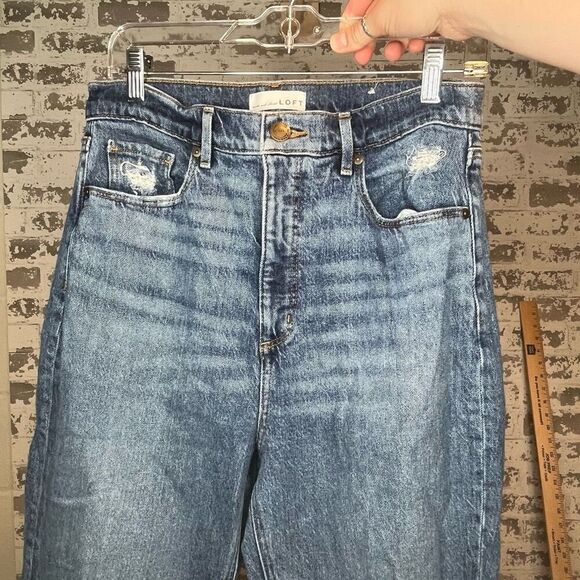 Loft | women distressed 90’s high waist straight denim - Picture 1 of 10
